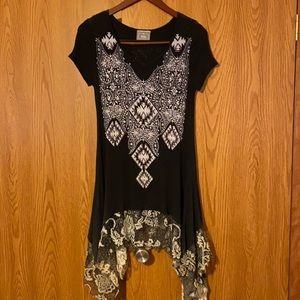 Asymmetrical tunic top